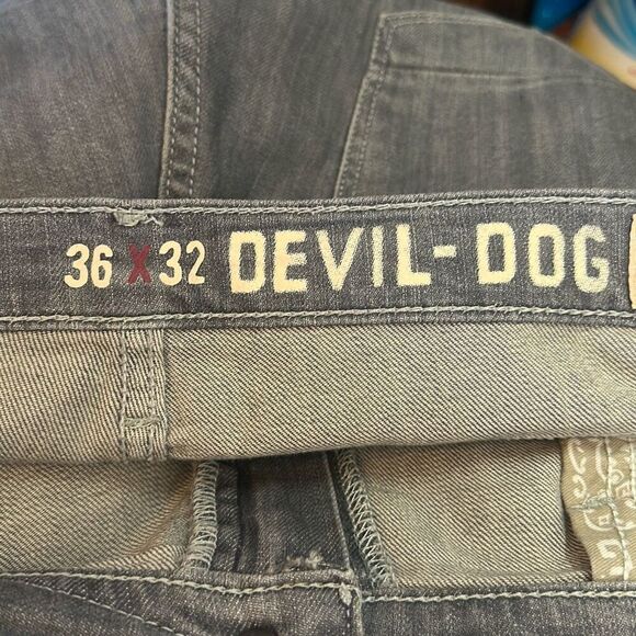 Devil Dog Gray Slim Straight Performance Jeans size 36x32 - Picture 8 of 13